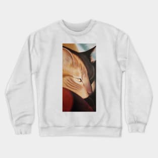 Golden Sunstruck Orange Tabby Crewneck Sweatshirt